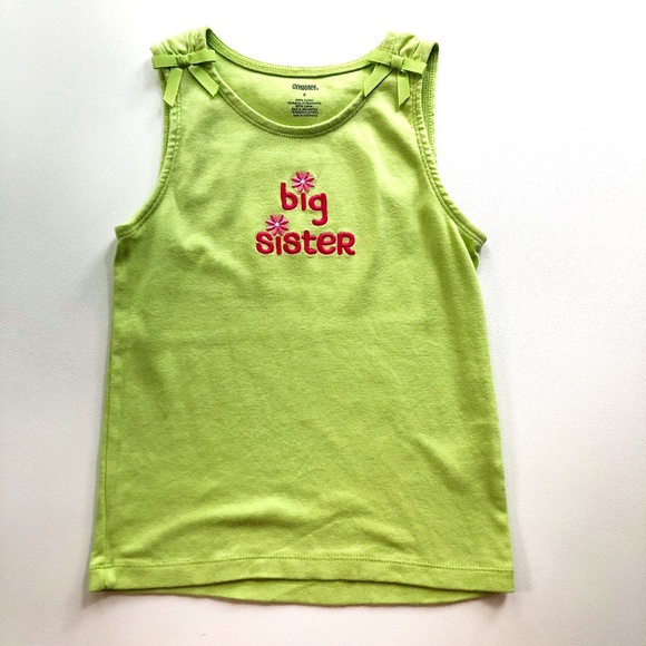 Gymboree "Big Sister" Tank Top Green Size 8 - Picture 1 of 4